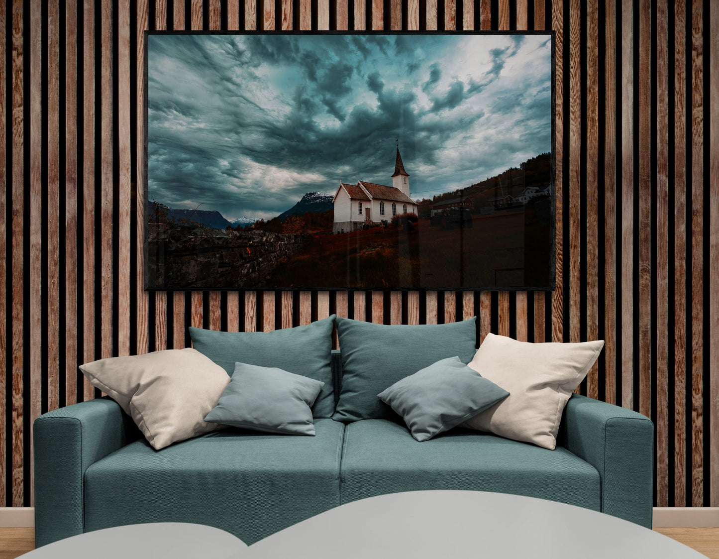 Ragnarok – Storm Clouds Over Church, Sogn, Norway
