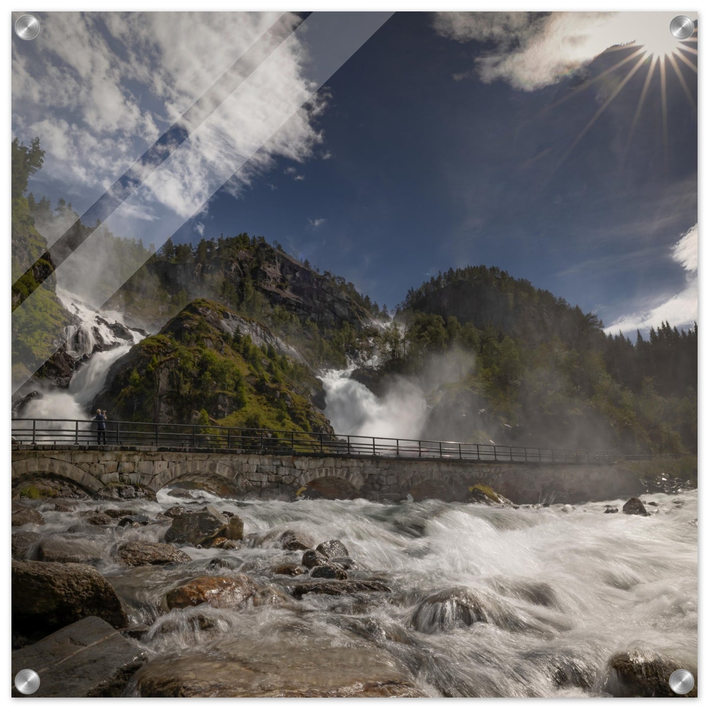 Låtefossen Waterfall - Ullensvang, Vestland, Norway - fine art photo print