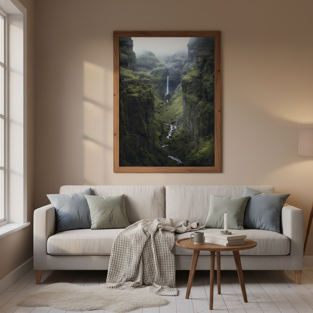 Mulagjufur Hidden Canyon – Framed interior mockup