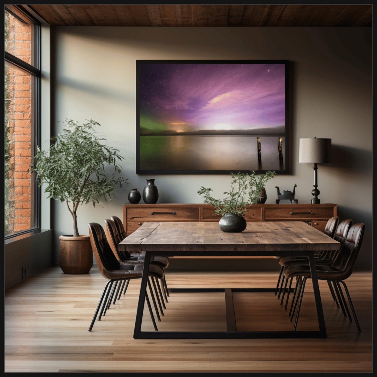 Northern Lights Over the Sea - Orkanger, Trøndelag - Norway wall art print