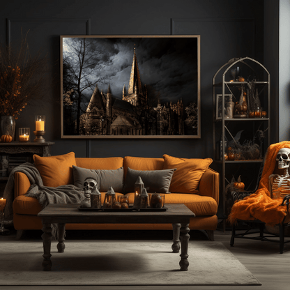 Trondheim by Night - City Lights, Norway - Norway wall art print