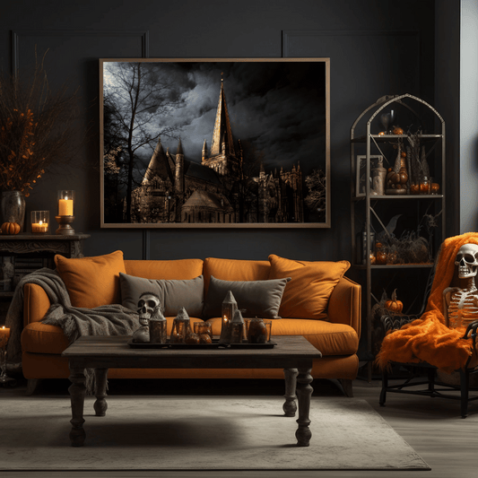 Trondheim by Night - City Lights, Norway - Norway wall art print