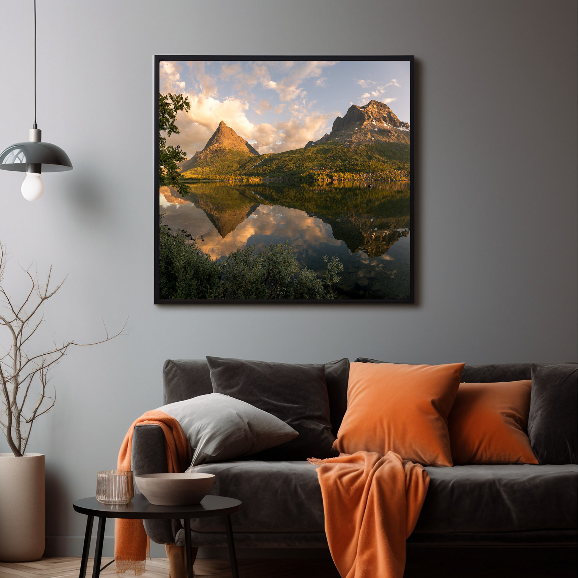 Innerdalen Summer - Mountain Valley Sunset, Norway - Norway wall art print