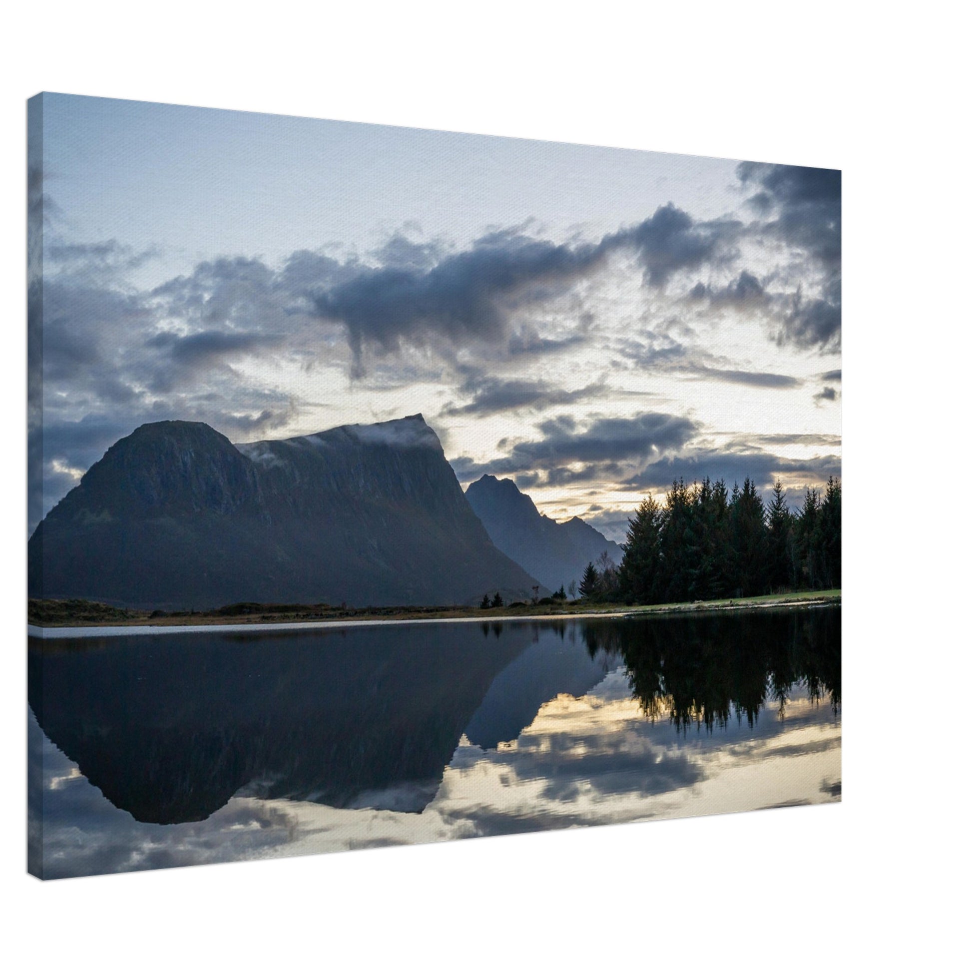 Lofoten Blue Hour - Offersøykammen Reflection, Norway - Norway wall art print