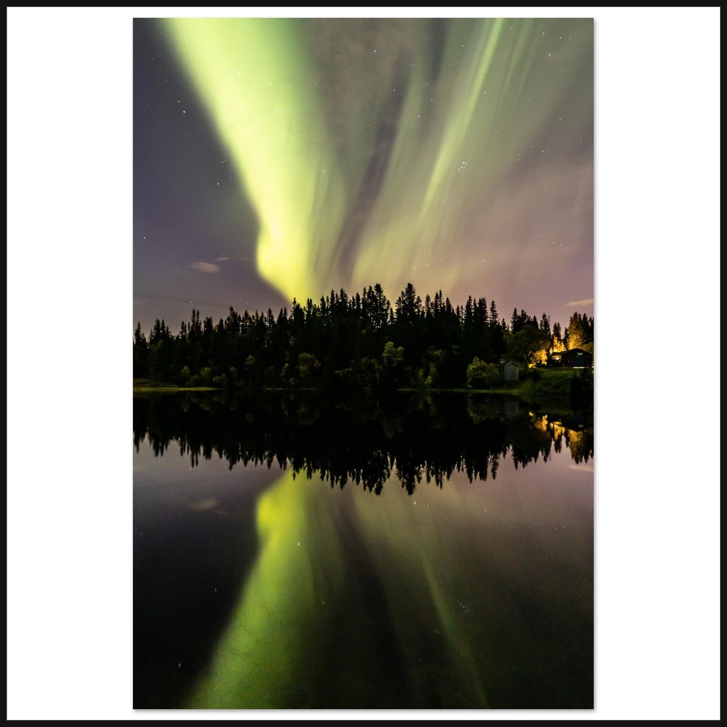 Aurora Over Blomstertjønna - Trondheim, Norway - Norway wall art print