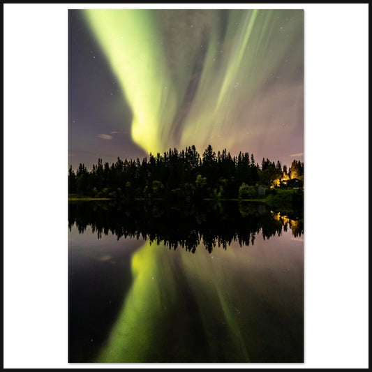 Aurora Over Blomstertjønna - Trondheim, Norway - Norway wall art print
