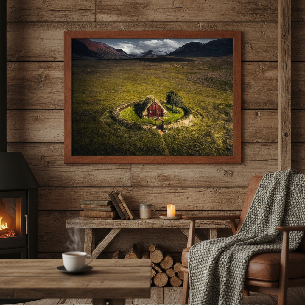 Grafarkirkja – Framed interior mockup