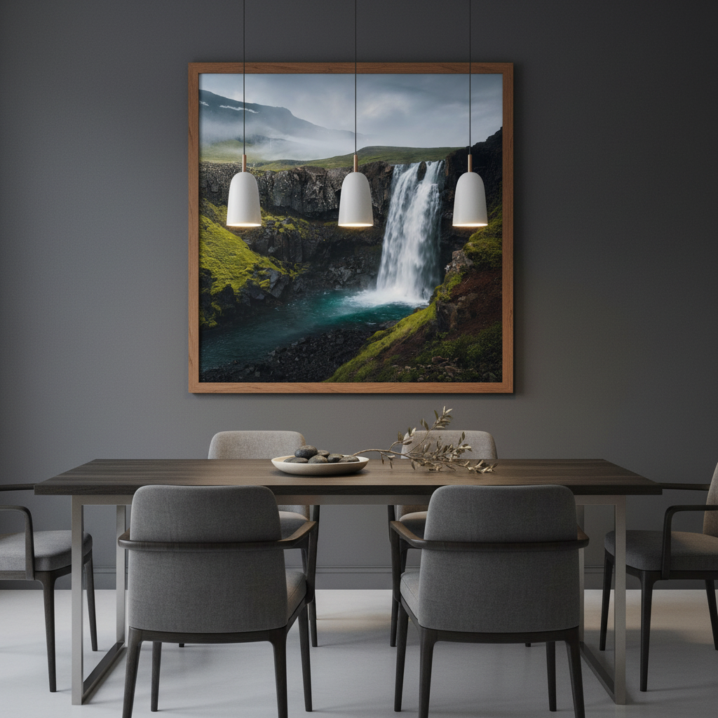 Gufufoss – Framed interior mockup