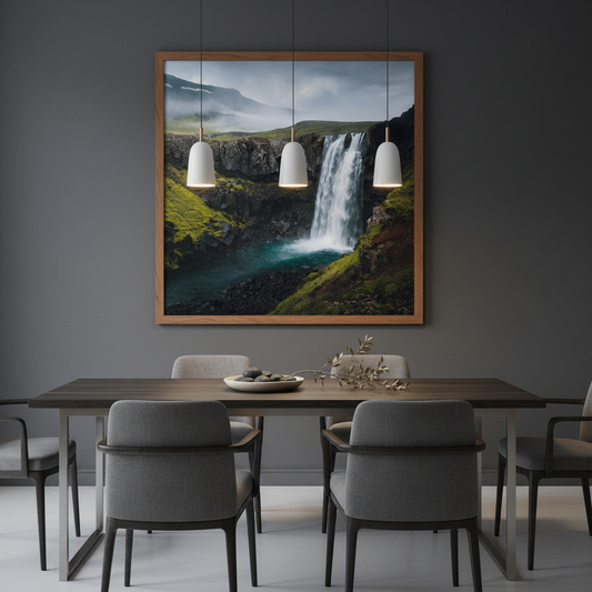 Gufufoss – Framed interior mockup