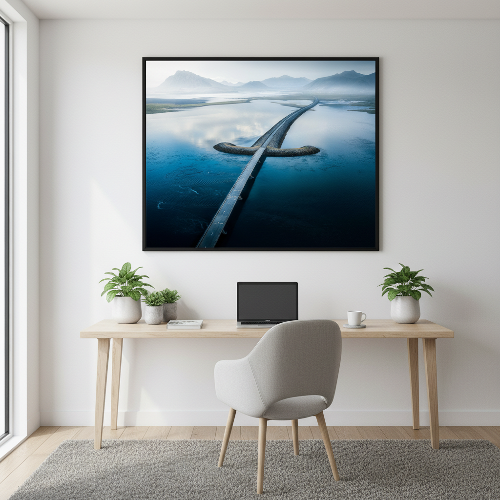 Sword Bridge – Framed interior mockup