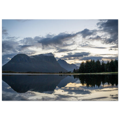 Lofoten Blue Hour - Offersøykammen Reflection, Norway - fine art photo print