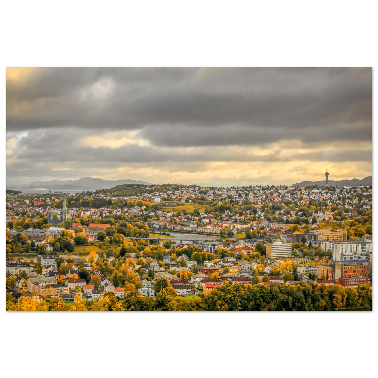 Trondheim - City View, Norway - Norway wall art print