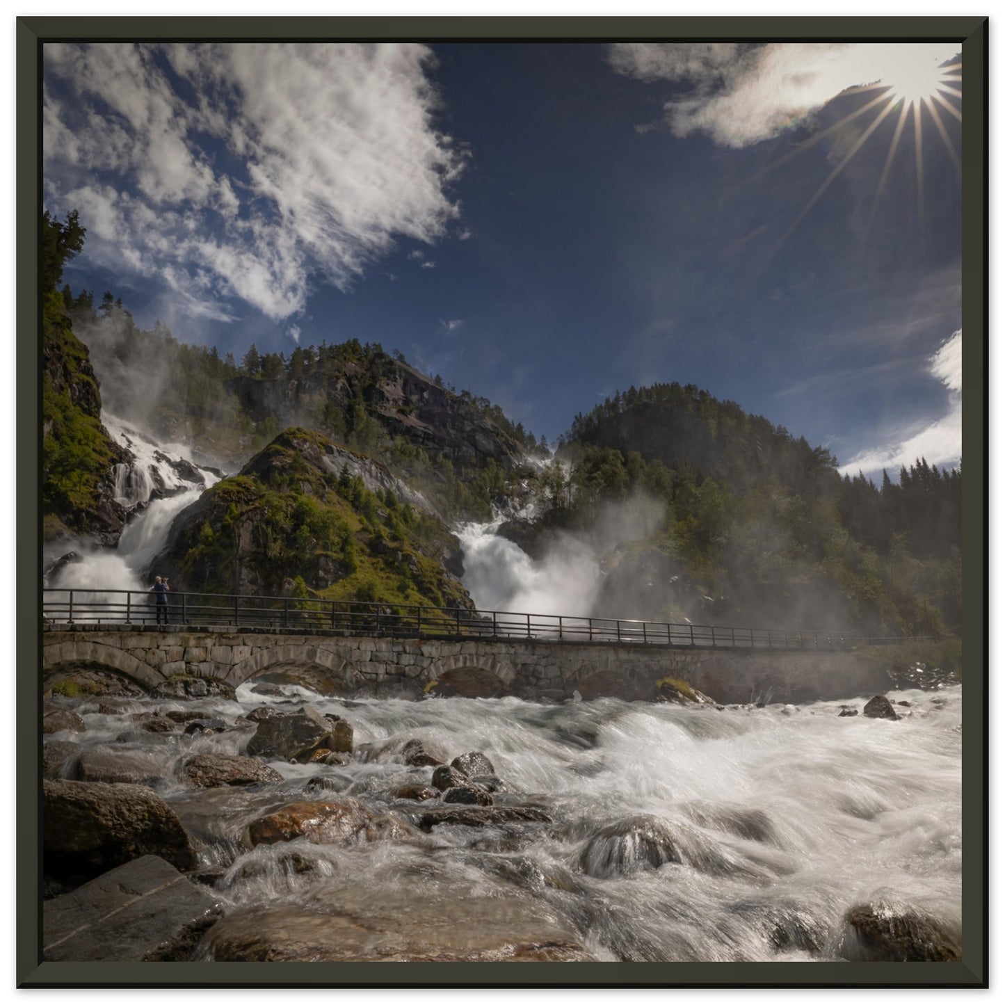 Låtefossen Waterfall - Ullensvang, Vestland, Norway - Norway wall art print