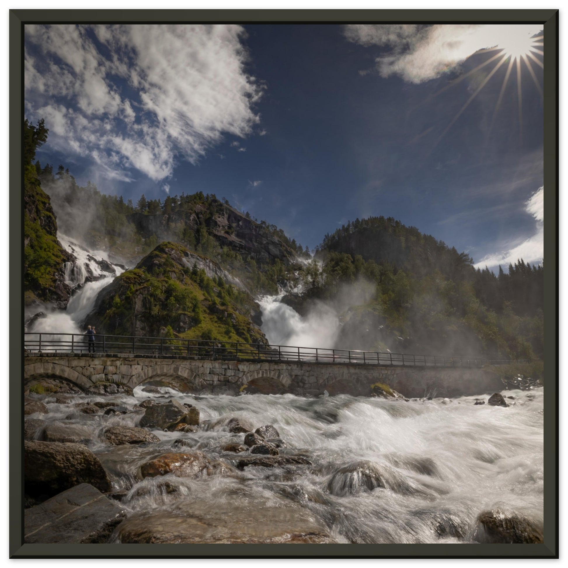 Låtefossen Waterfall - Ullensvang, Vestland, Norway - Norway wall art print