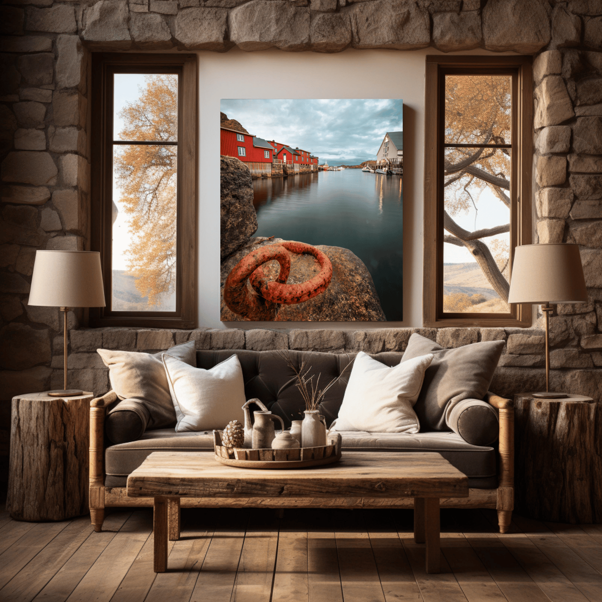 Stamsund, Lofoten - Rorbu Fishing Cabins, Northern Norway - Norway wall art print