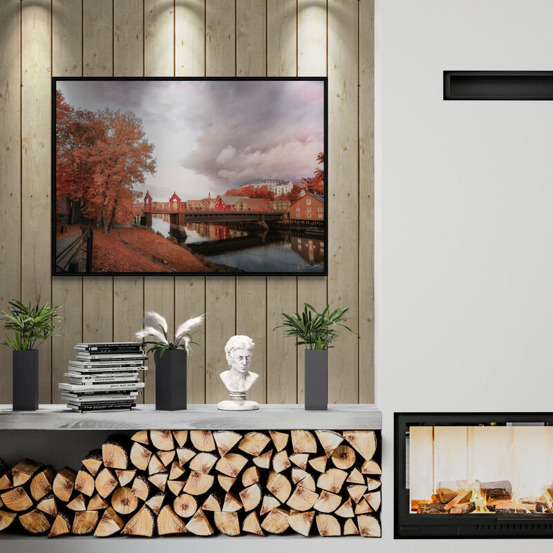 Trondheim in Autumn - City in Fall Colors - Norway wall art print