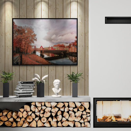 Trondheim in Autumn - City in Fall Colors - Norway wall art print