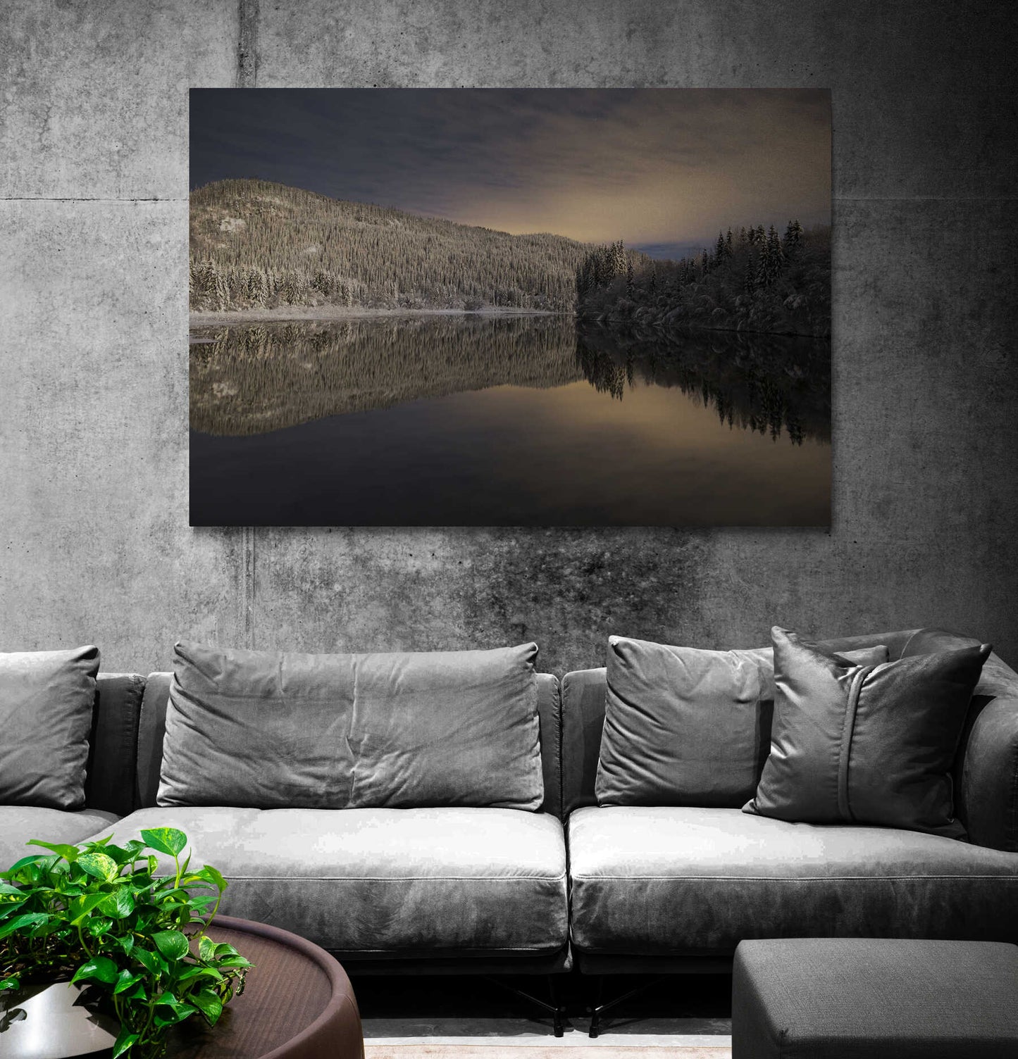 Silent Night - Nidelva River, Trondheim in Winter - Norway wall art print