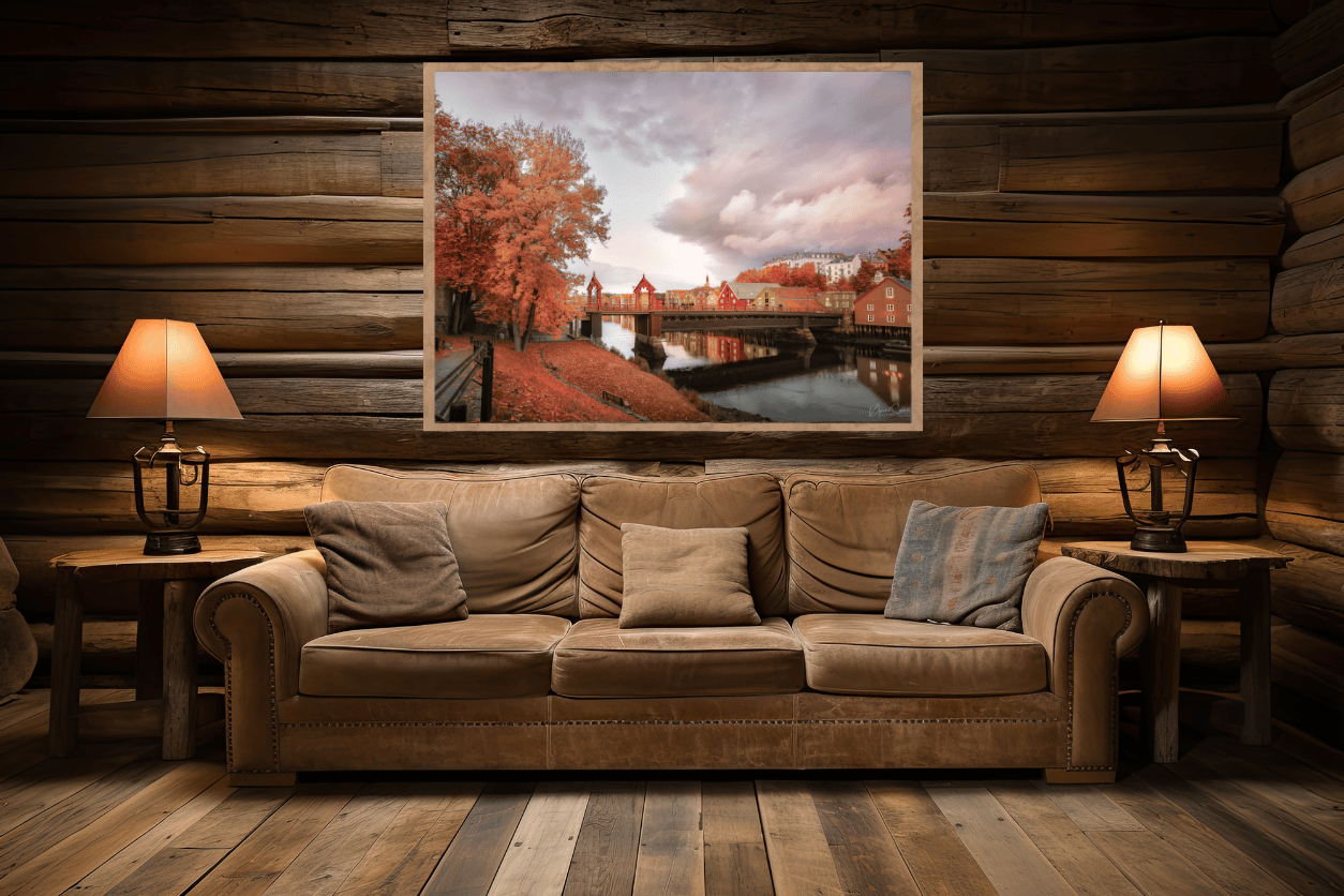 Trondheim in Autumn - City in Fall Colors - fine art photo print