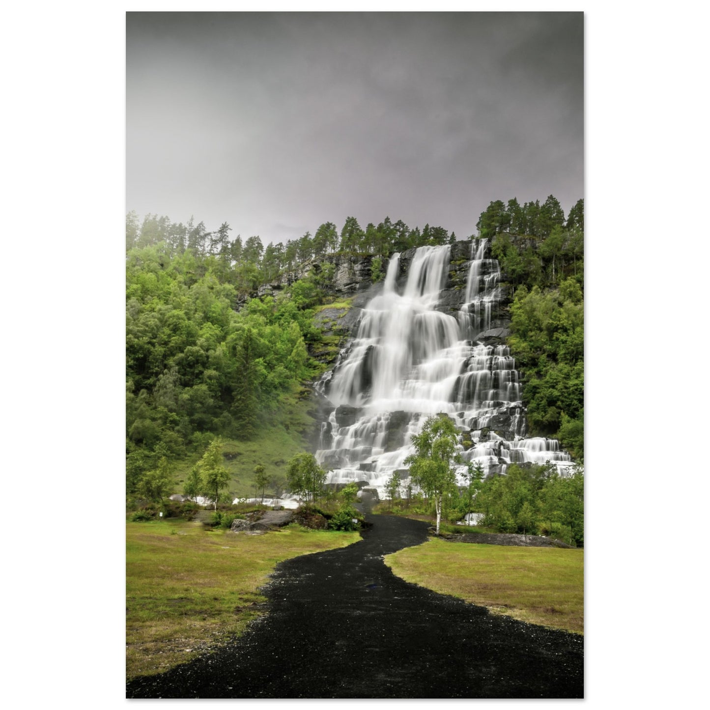 Tvindefoss - Twin Waterfall, Voss, Norway - Norway wall art print