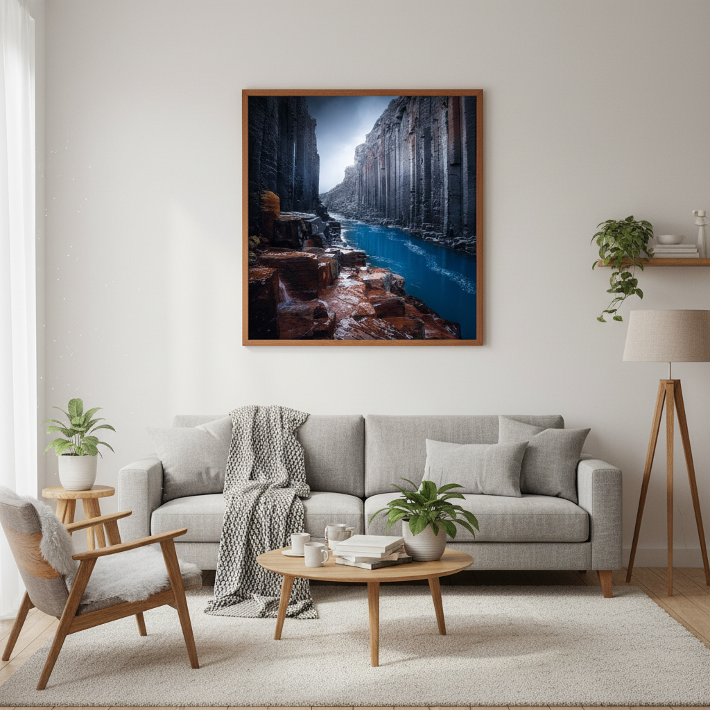 Studlagil Canyon Hidden Gem – Framed interior mockup