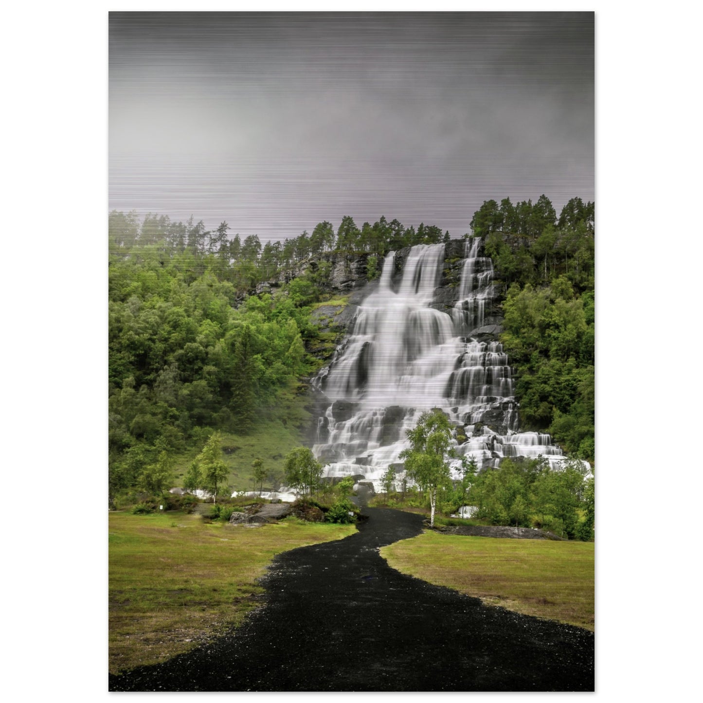 Tvindefoss - Twin Waterfall, Voss, Norway - fine art photo print