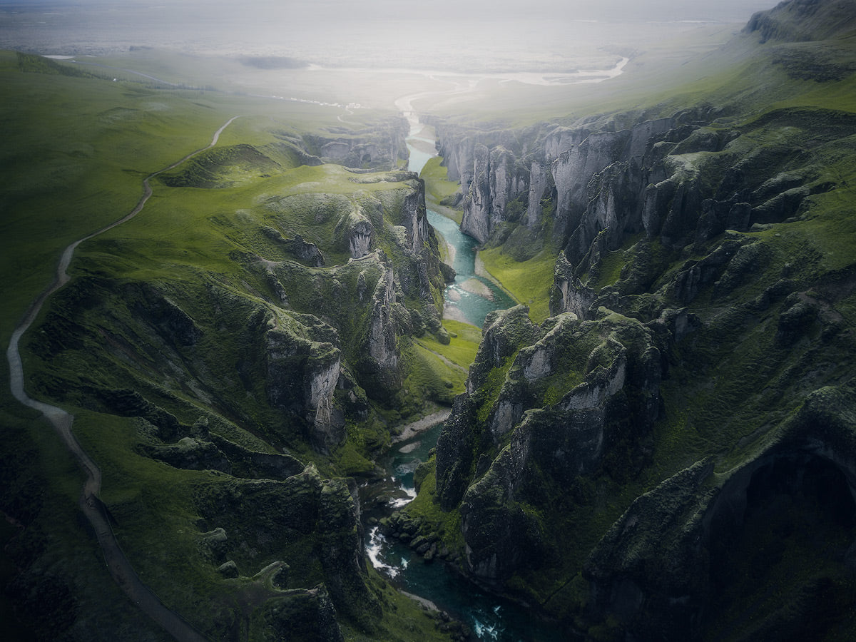 Fjaðrárgljúfur – Drone View of Iceland's Ancient Canyon
