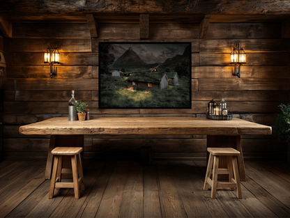 Night in Innerdalen - Dusk in Norway's Mountain Valley - Norway wall art print