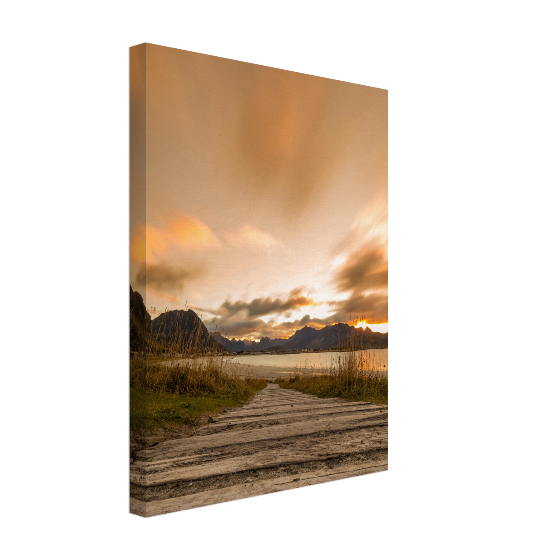 Ramberg Beach Sunset - Lofoten, Northern Norway - Norway wall art print