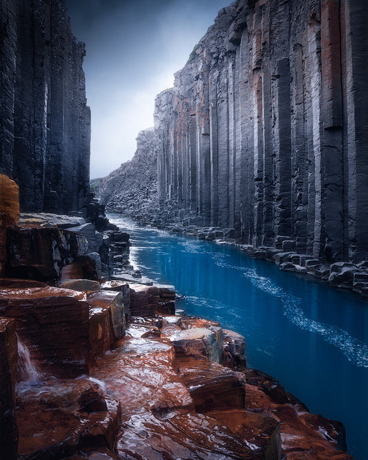 Studlagil Canyon – Basalt Columns, Iceland © Fredrik Strømme