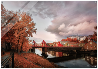Trondheim in Autumn - City in Fall Colors - fine art photo print