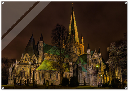 Nidaros Cathedral by Night - Trondheim, Norway - Norway wall art print