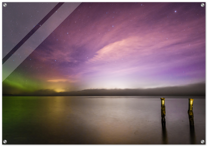 Northern Lights Over the Sea - Orkanger, Trøndelag - Norway wall art print