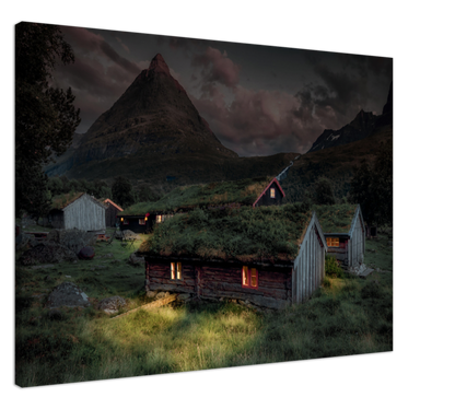 Night in Innerdalen - Dusk in Norway's Mountain Valley - Norway wall art print