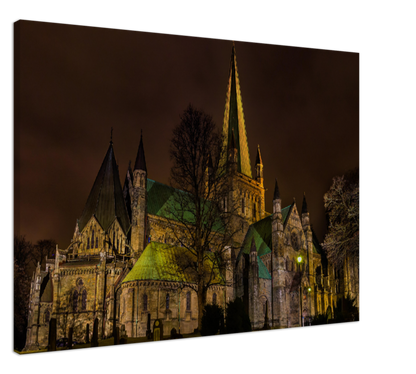 Nidaros Cathedral by Night - Trondheim, Norway - fine art photo print