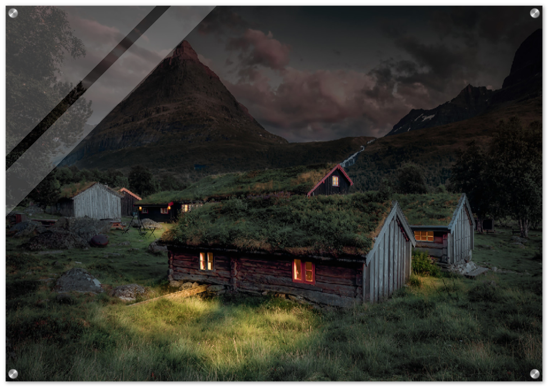 Night in Innerdalen - Dusk in Norway's Mountain Valley - fine art photo print
