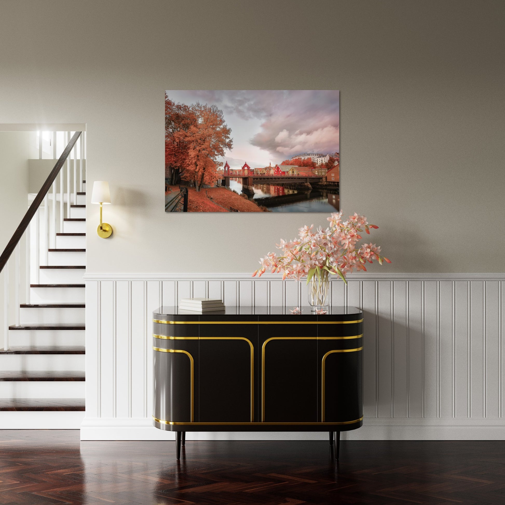 Trondheim in Autumn - City in Fall Colors - fine art photo print