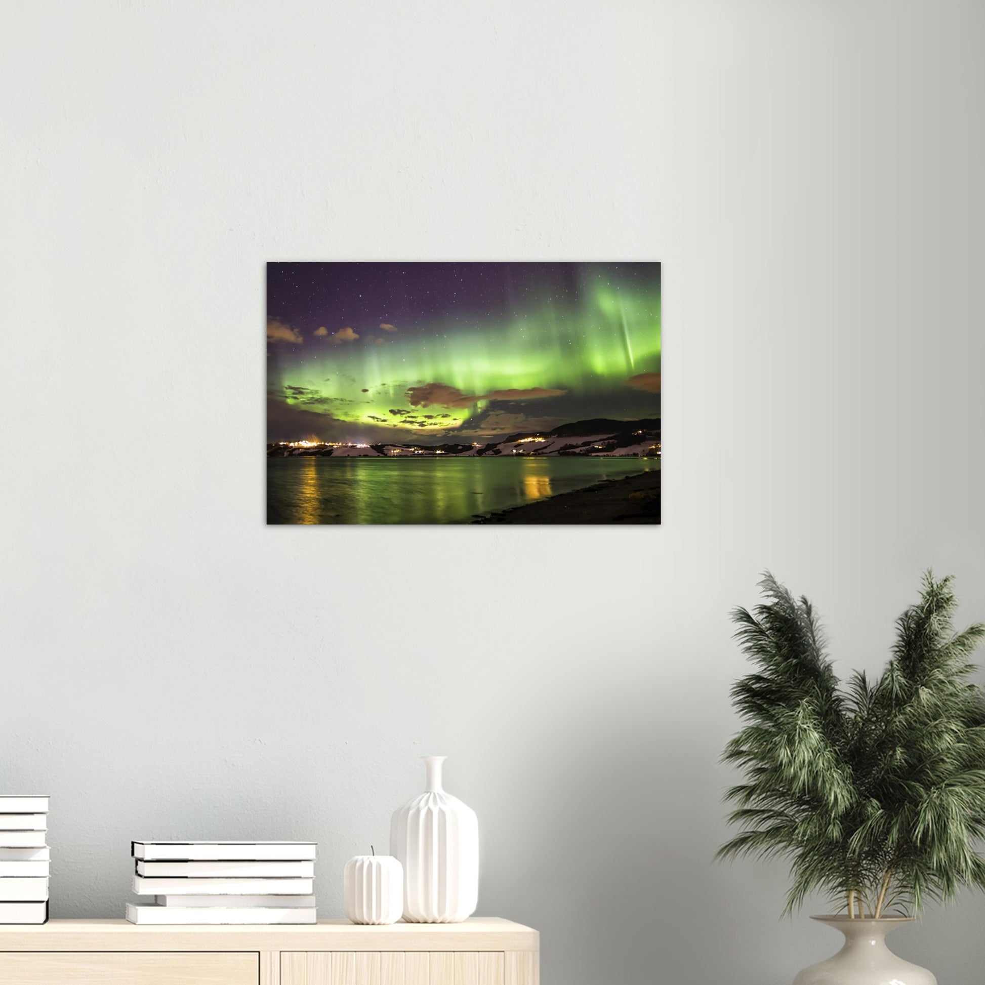 Aurora Night - Northern Lights at Byneset, Trondheim - fine art photo print