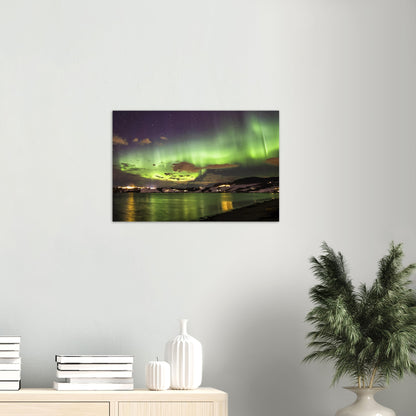 Aurora Night - Northern Lights at Byneset, Trondheim - fine art photo print