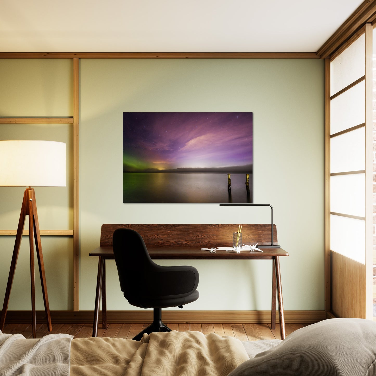 Northern Lights Over the Sea - Orkanger, Trøndelag - fine art photo print