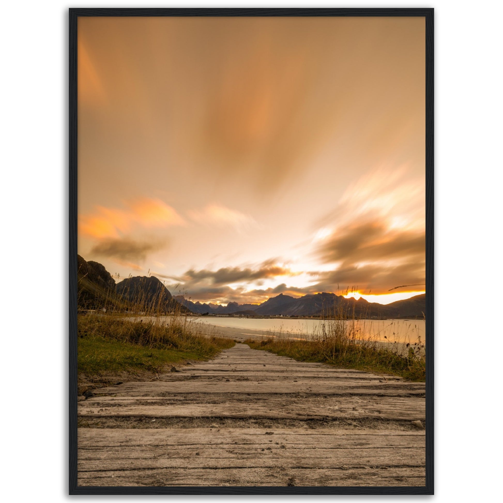 Ramberg Beach Sunset - Lofoten, Northern Norway - Norway wall art print