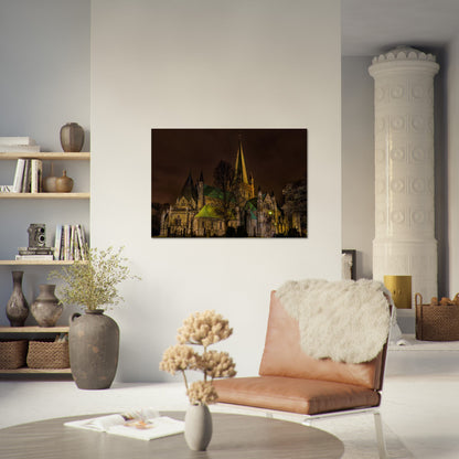 Nidaros Cathedral by Night - Trondheim, Norway - fine art photo print