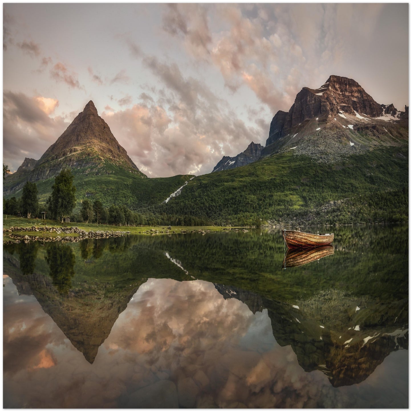 Still Water - Lake Reflection, Norway - Norway wall art print